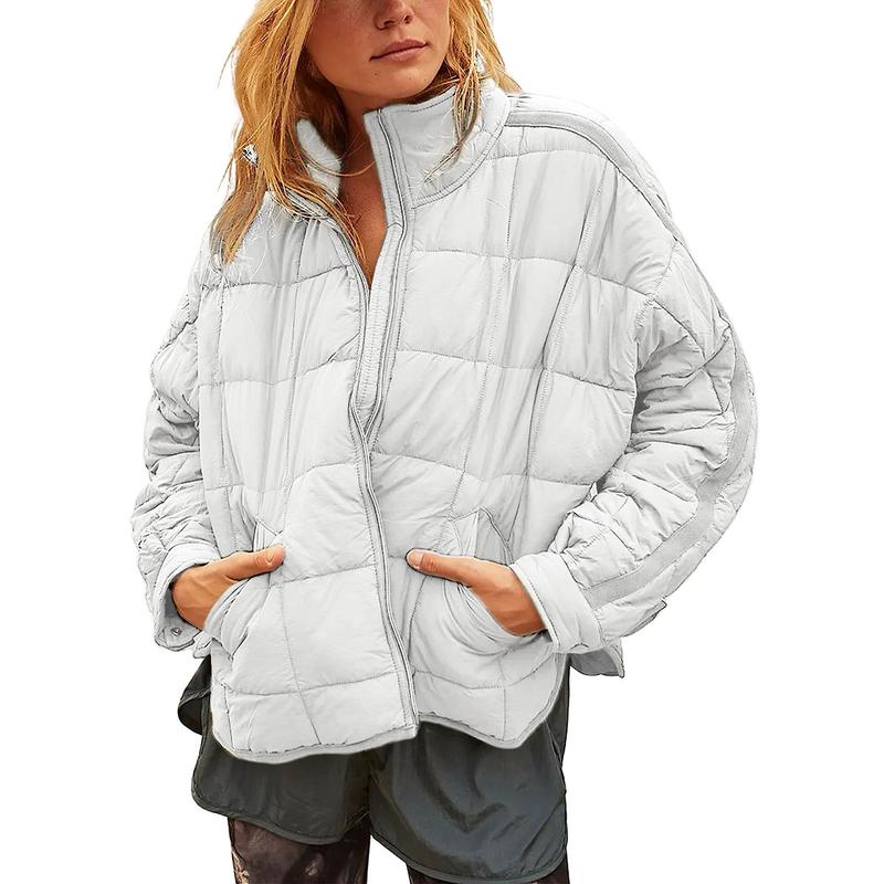 Lightweight Quilted Puffer Jacket with Pockets