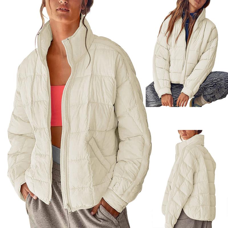 Lightweight Quilted Puffer Jacket with Pockets