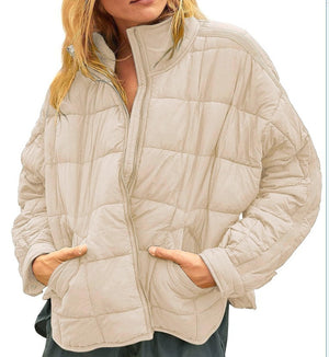 Lightweight Quilted Puffer Jacket with Pockets