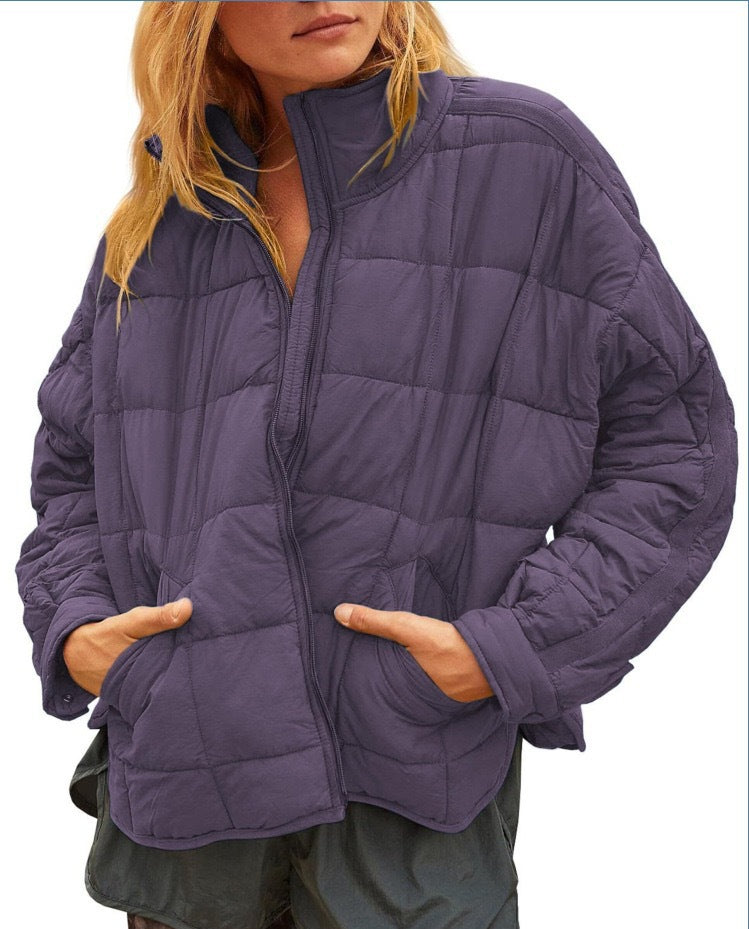 Lightweight Quilted Puffer Jacket with Pockets