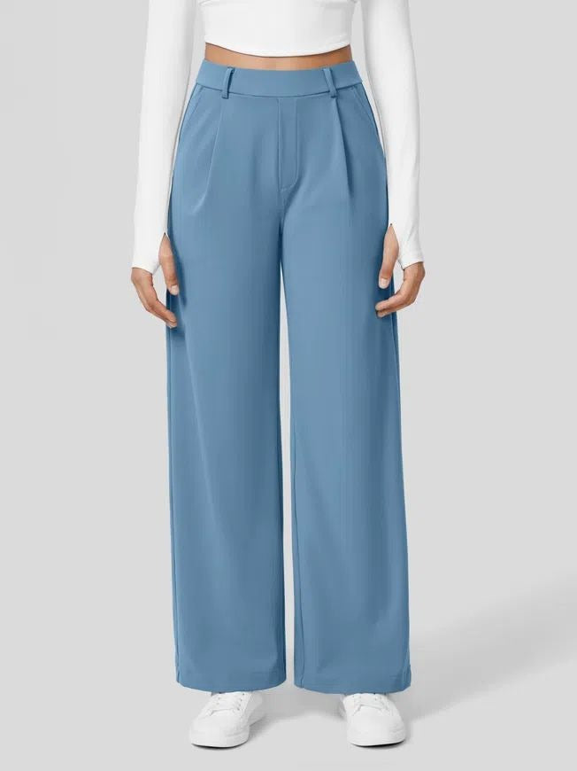 High-Waisted Body Sculpt Wide-Leg Work Pants