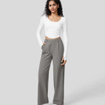 High-Waisted Body Sculpt Wide-Leg Work Pants