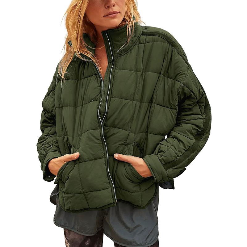 Lightweight Quilted Puffer Jacket with Pockets